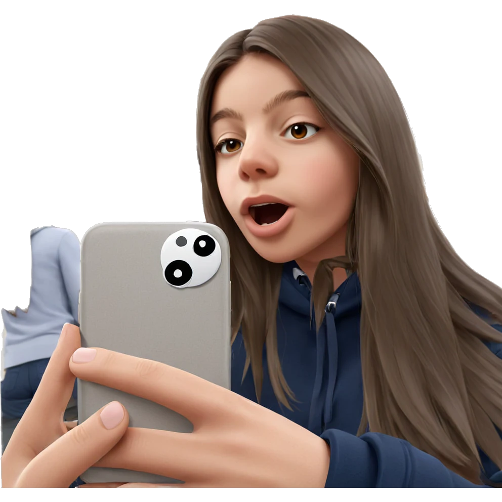 girls taking selfies together emoji