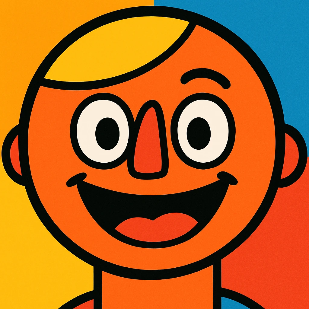 smiling face, vibrant cartoon style emoji