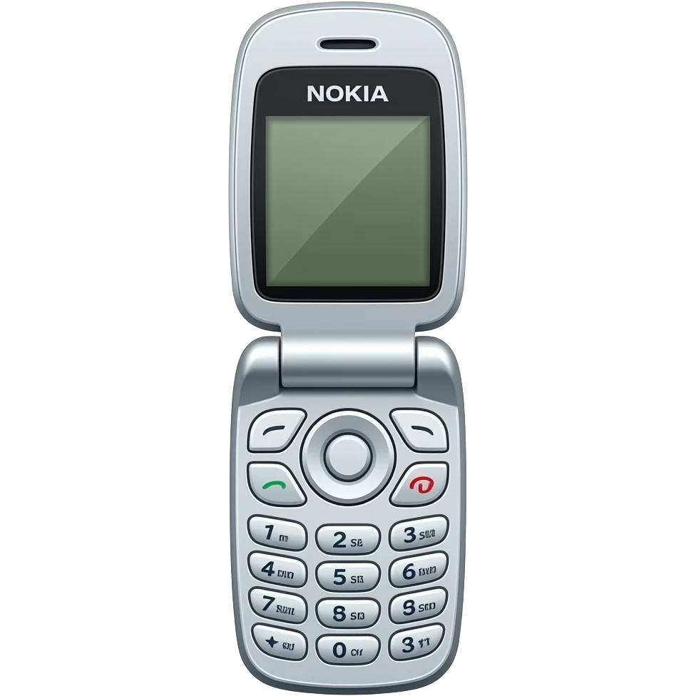 Flip phone silver nokia 2000s bedazzled emoji