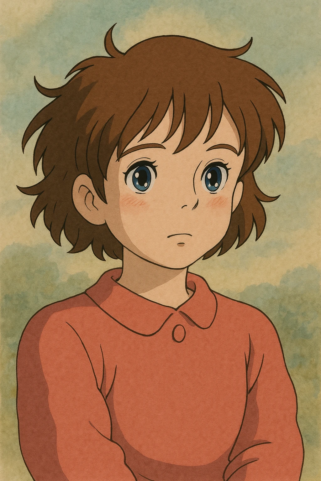 a character similar to the reference image, ghibli style emoji