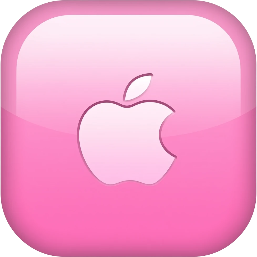 Make a pink iphone looking moji emoji
