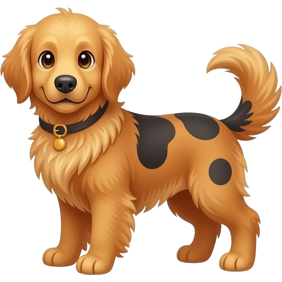 really cute golden retriver with a really cute Irish setter/ golden retriver emoji