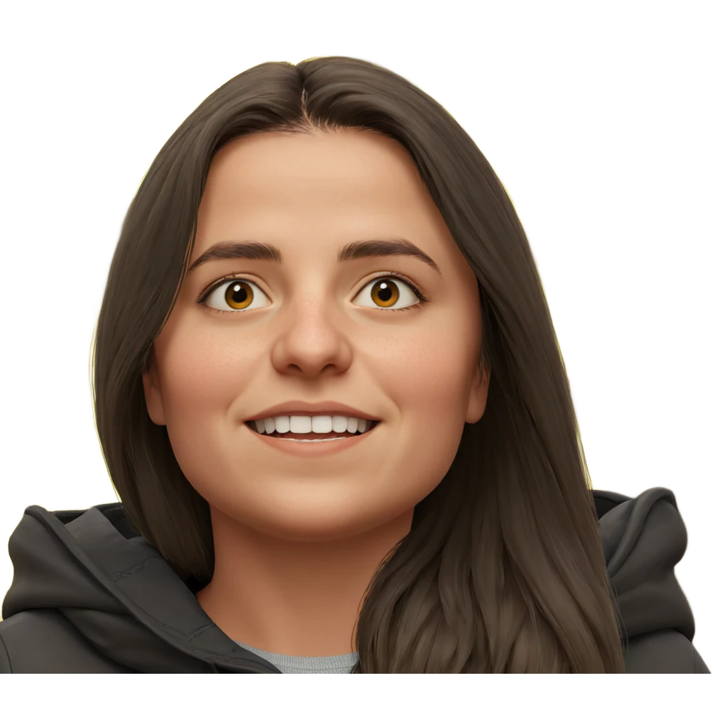 realistic outdoor portrait of girl emoji