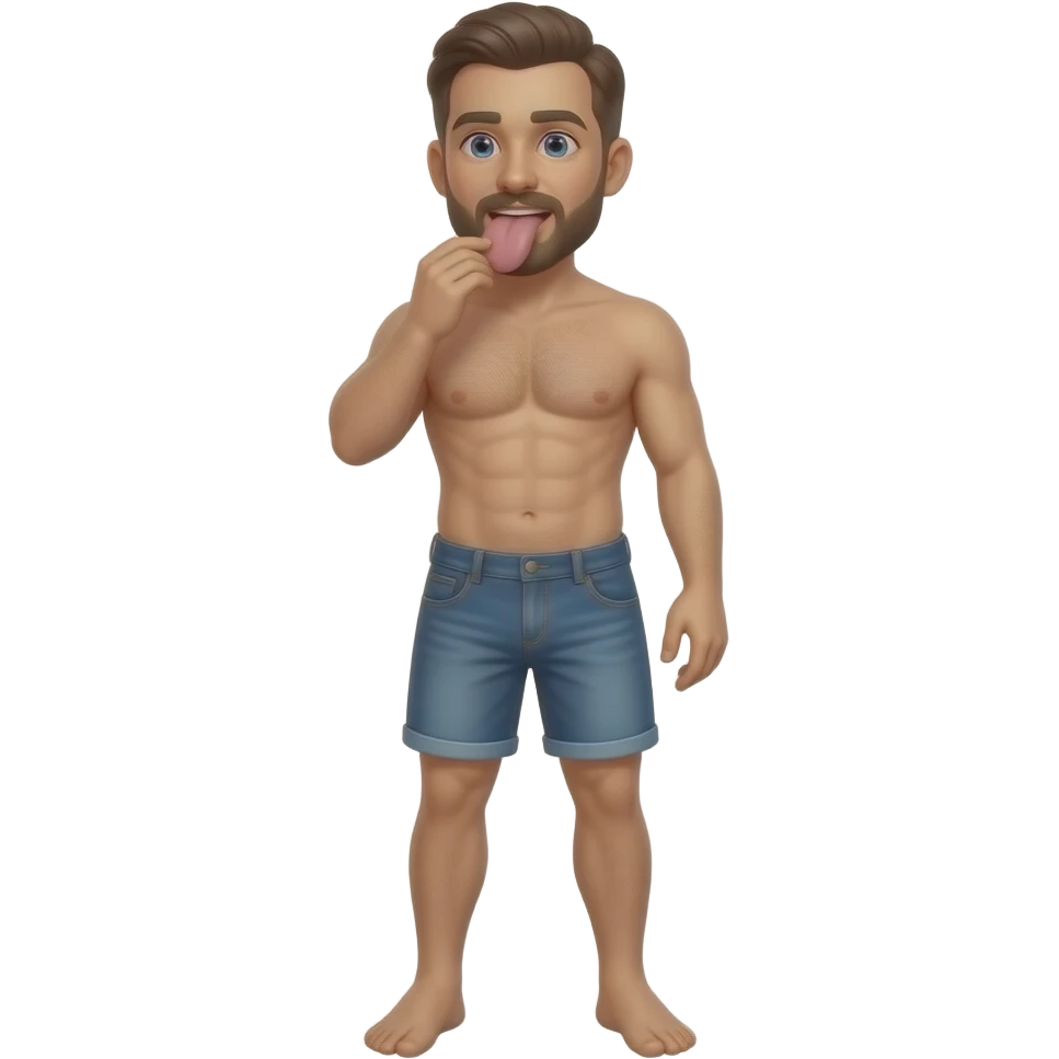 Man licking butt emoji