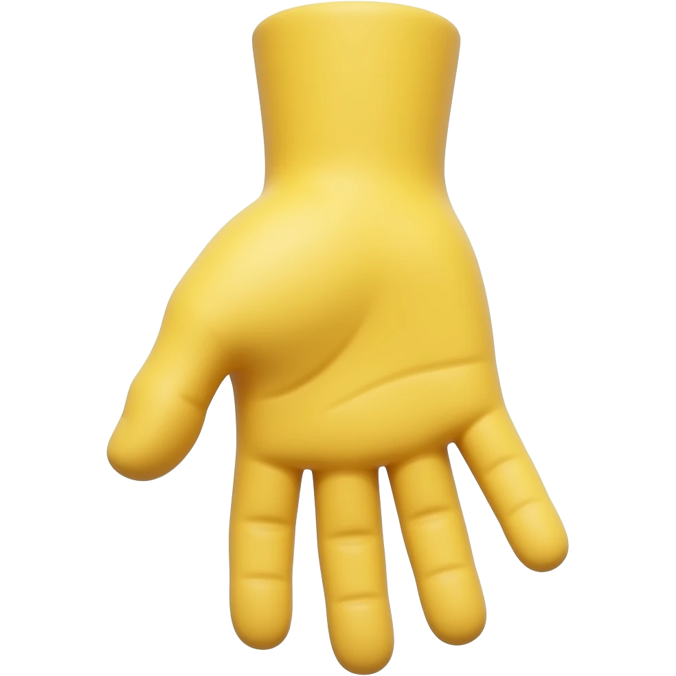 limp wrist gay hand emoji basic yellow color like 🫳🏼 but hanging down emoji
