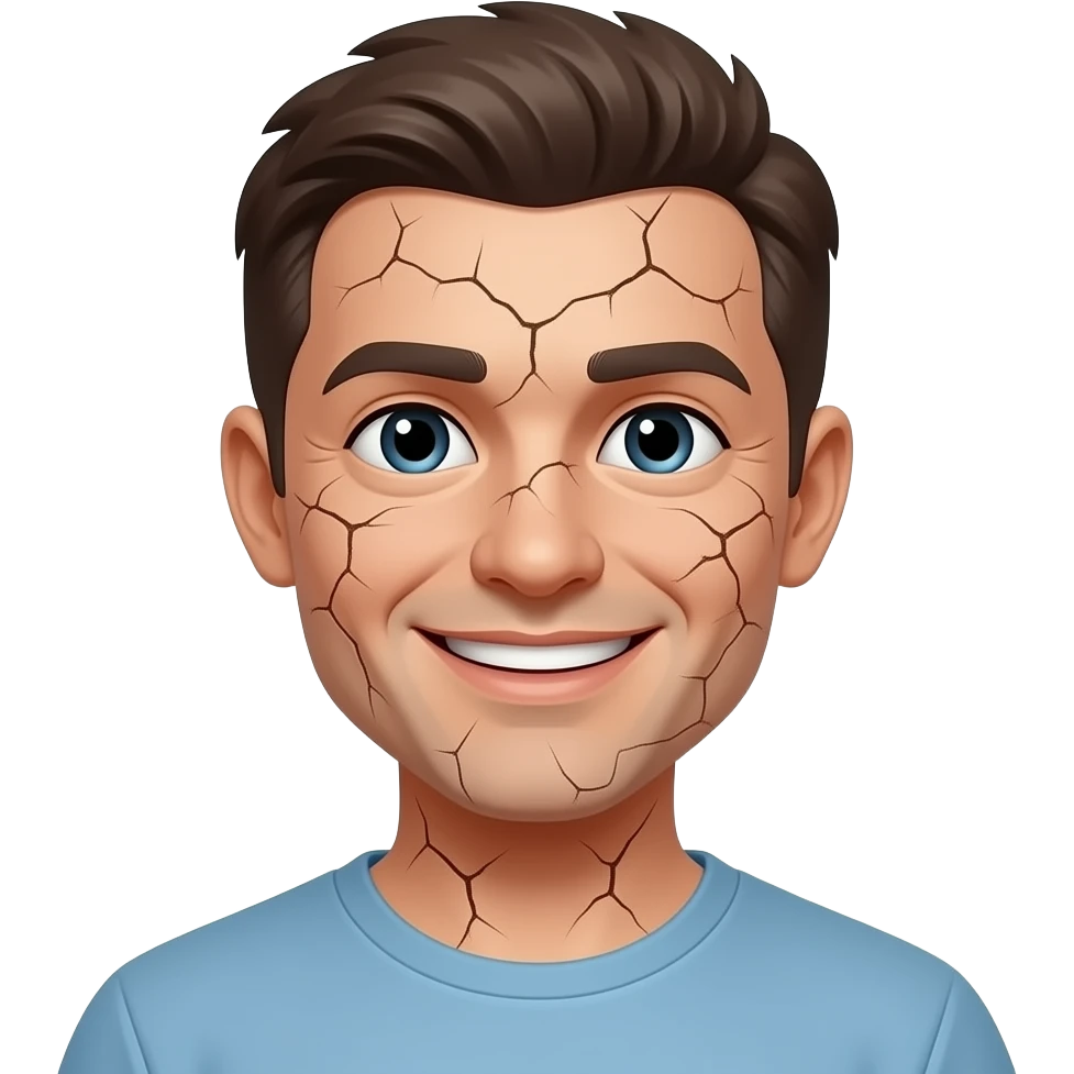 Smiling face Cracked face 🙂 emoji