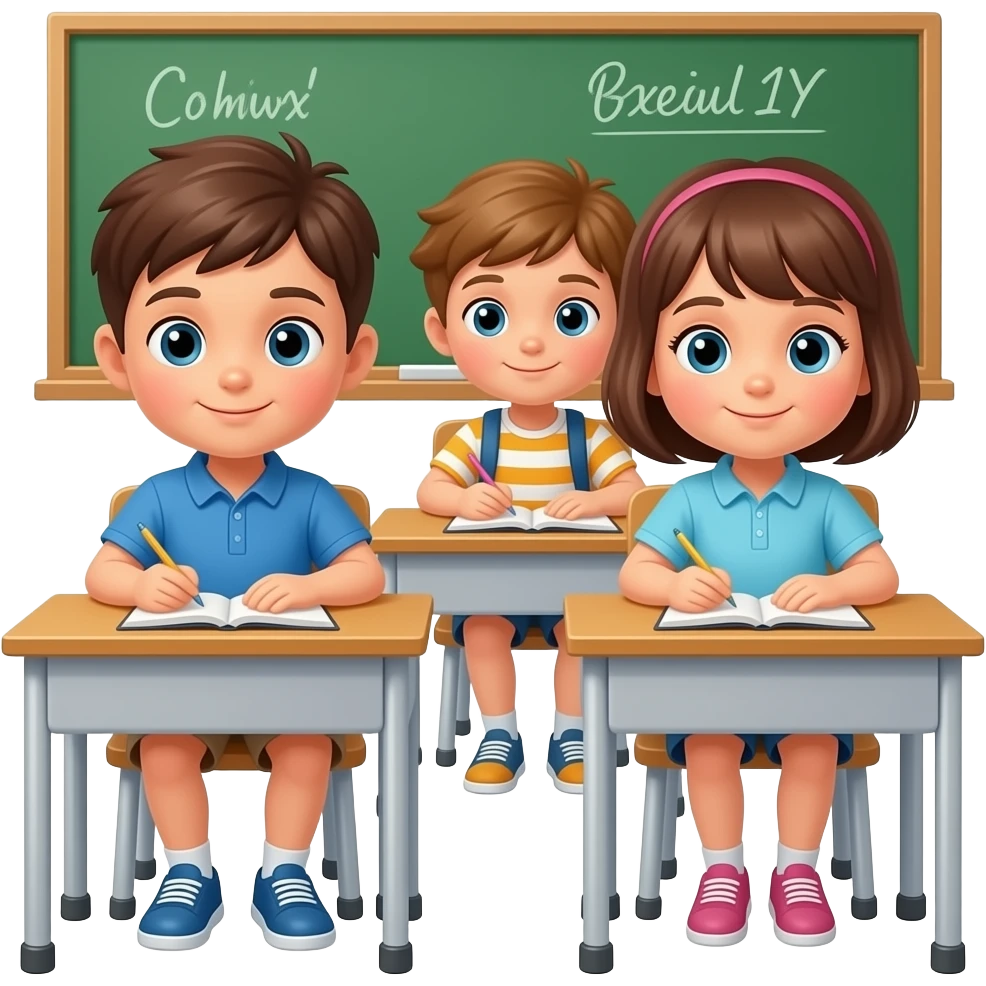 Education kids studying in a school emoji