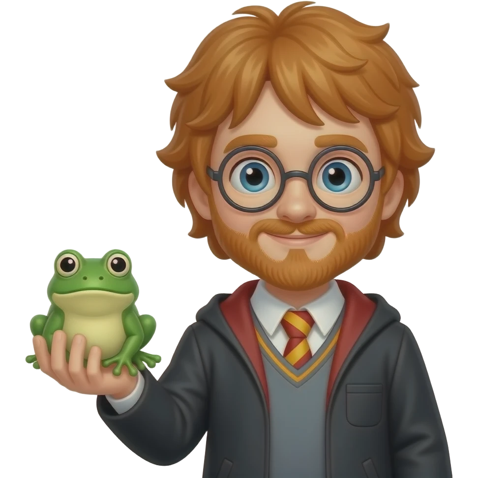 ron weasley holding a chocolate frog emoji