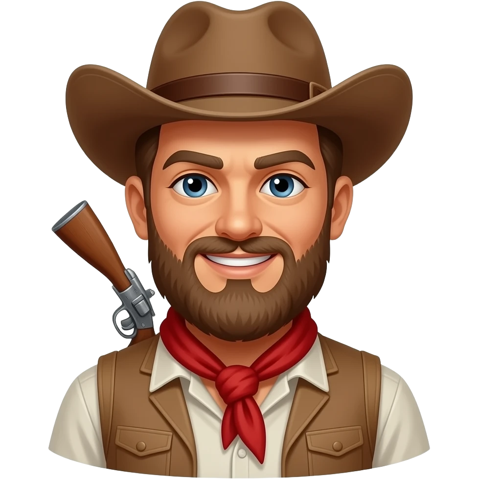 Wanted Cowboy hunter Poster emoji