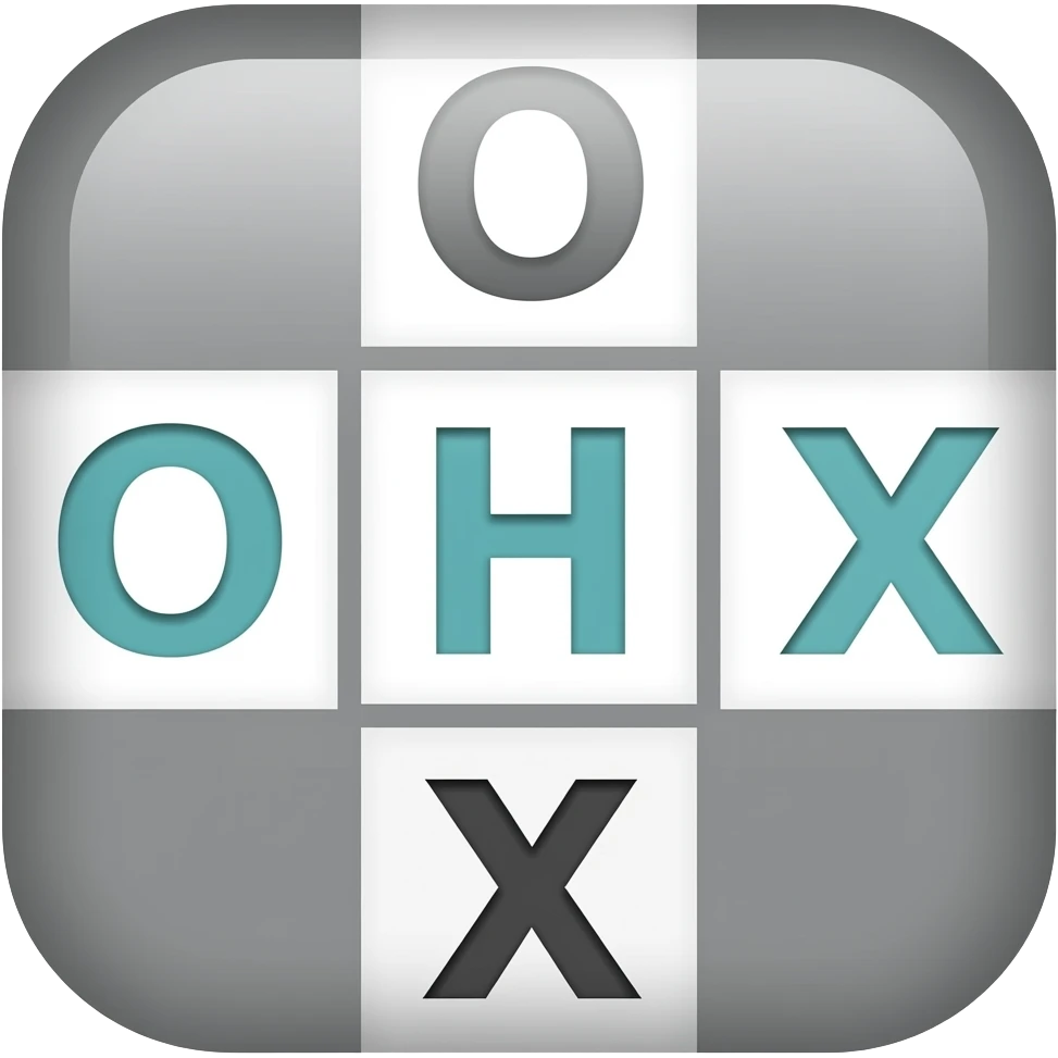 give me a mobile game app logo for crossword puzzle game emoji