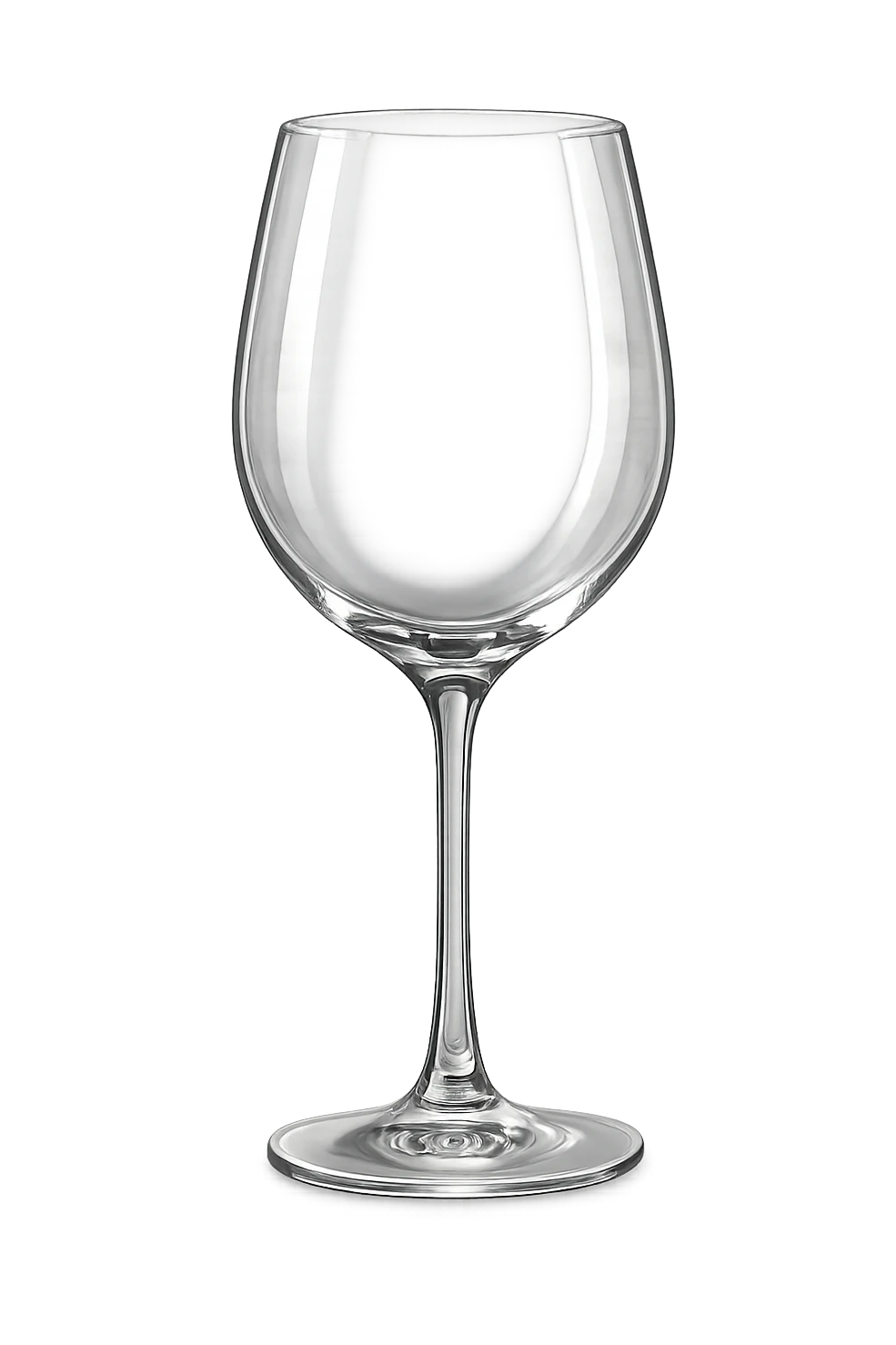 Create a simple and luxurious wine glass icon with a real glass feel, transparent background. The style should convey elegance and realism, focusing on the delicate and clear glass texture, inspired by the referenced wine glass images. emoji