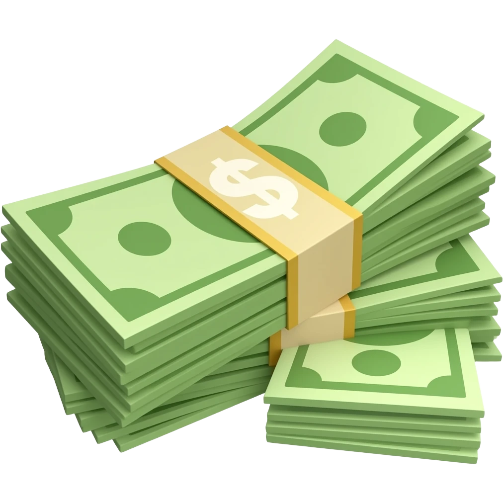 Деньги в пачках emoji