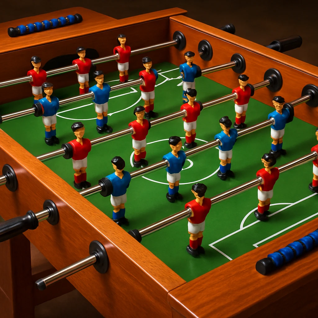 realistic style detailed foosball table with vibrant colors emoji