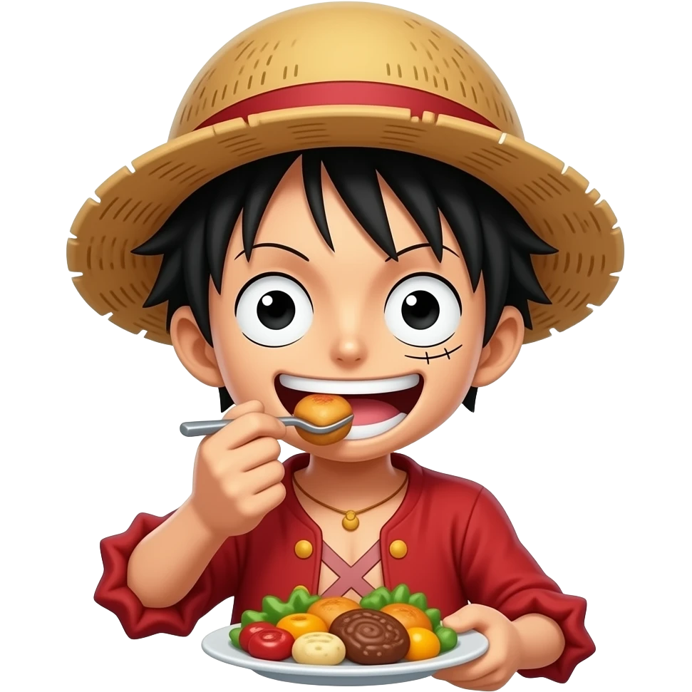 luffy eating emoji