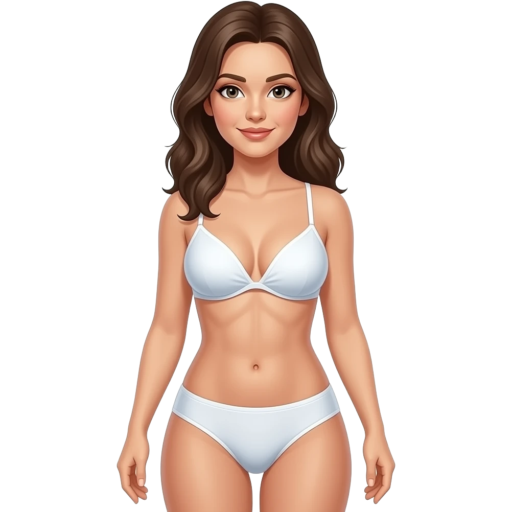 Women abs flexed on underwear emoji