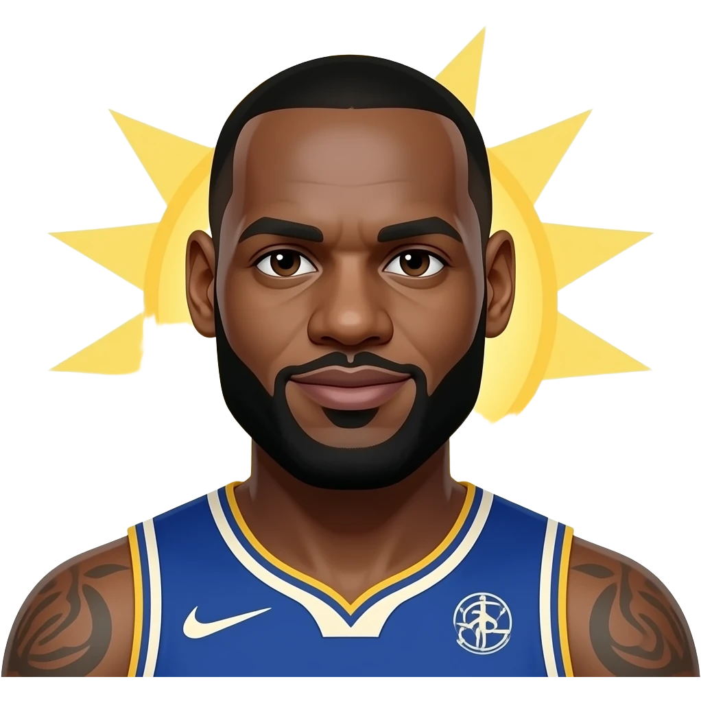 LeBron James a the sun emoji