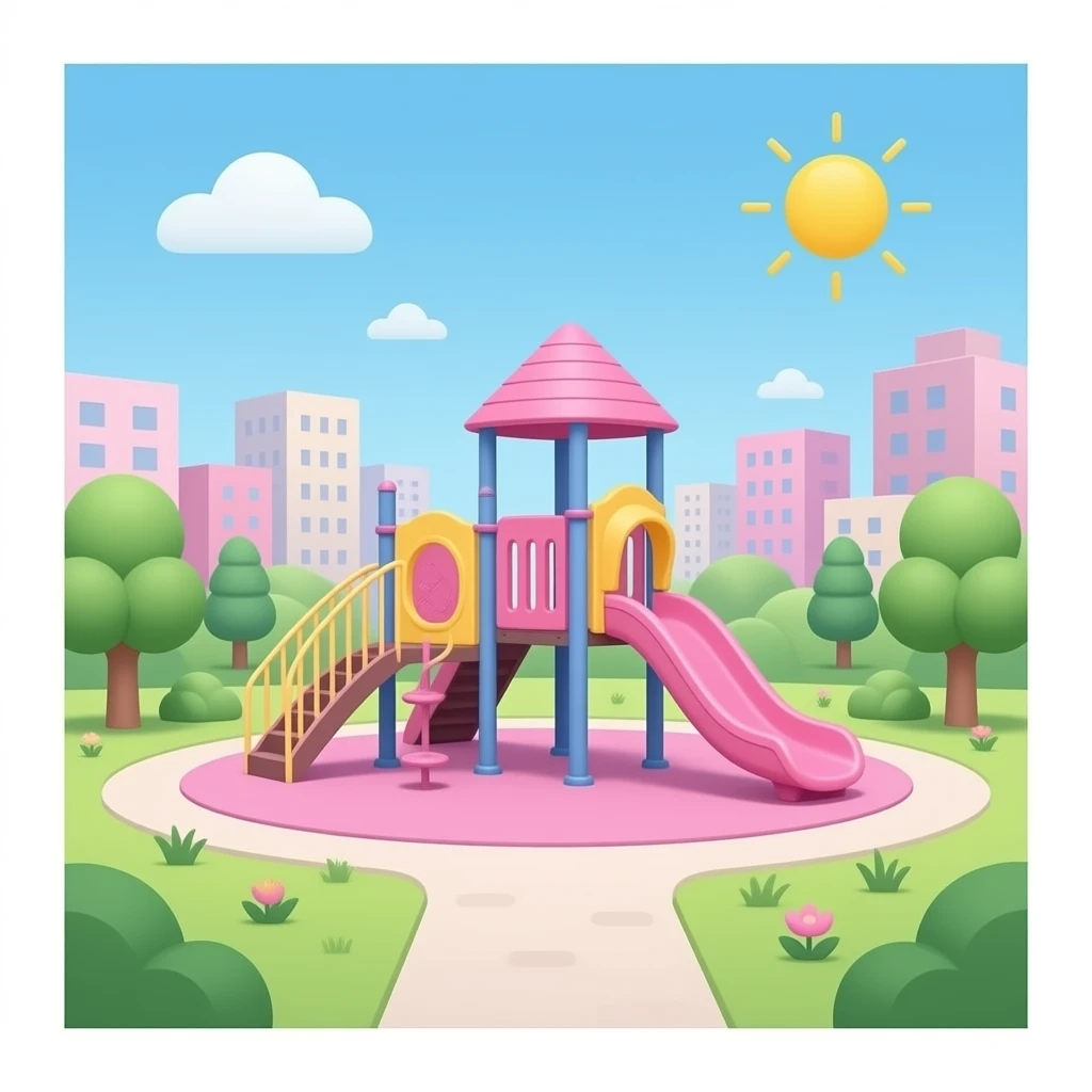 Pink Urban Air  Play place emoji