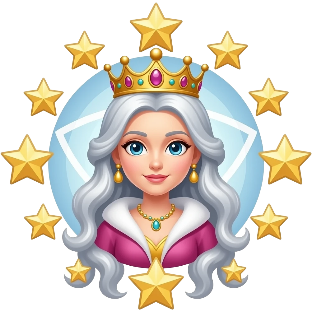 Queen of stars playing card emoji