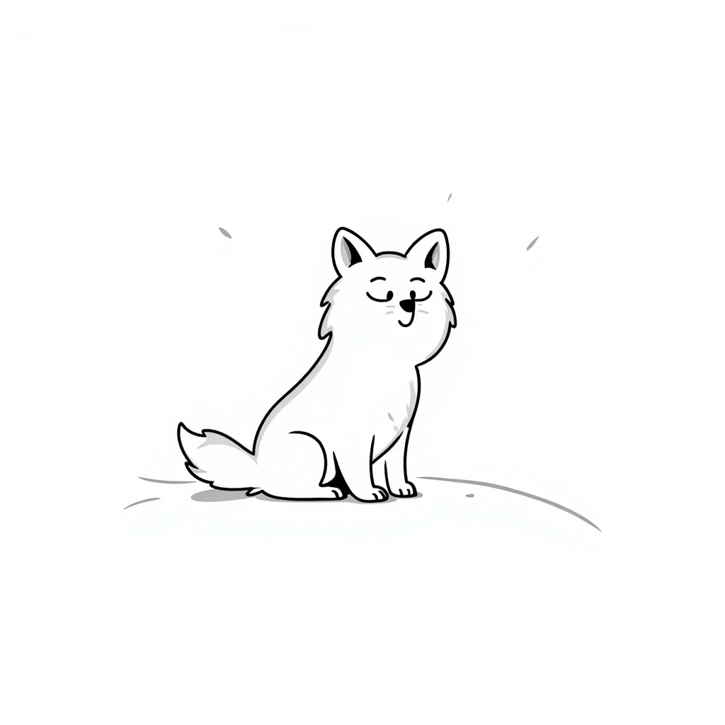 Arctic fox emoji