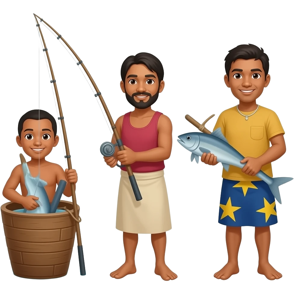 PRESERVING:  FISHING RIGHTS Tuvalu people fishing emoji