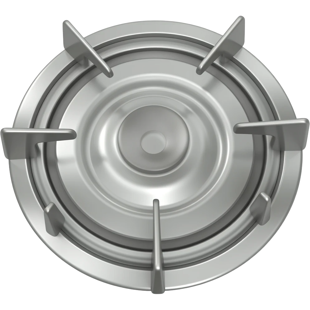 side view of a gas stove pit burner head emoji