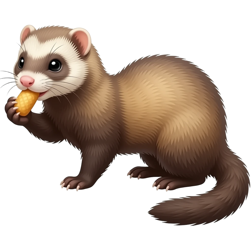 ferret nibbling on something emoji