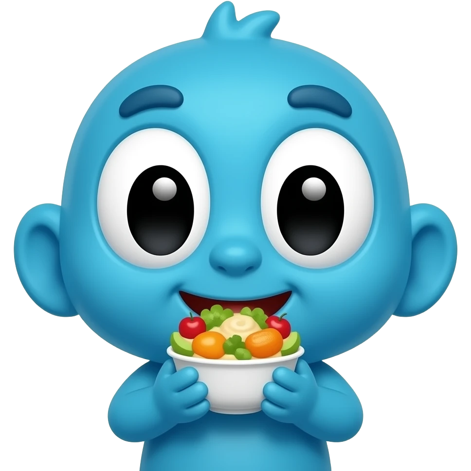 blue cartoon bigeey nom emoji