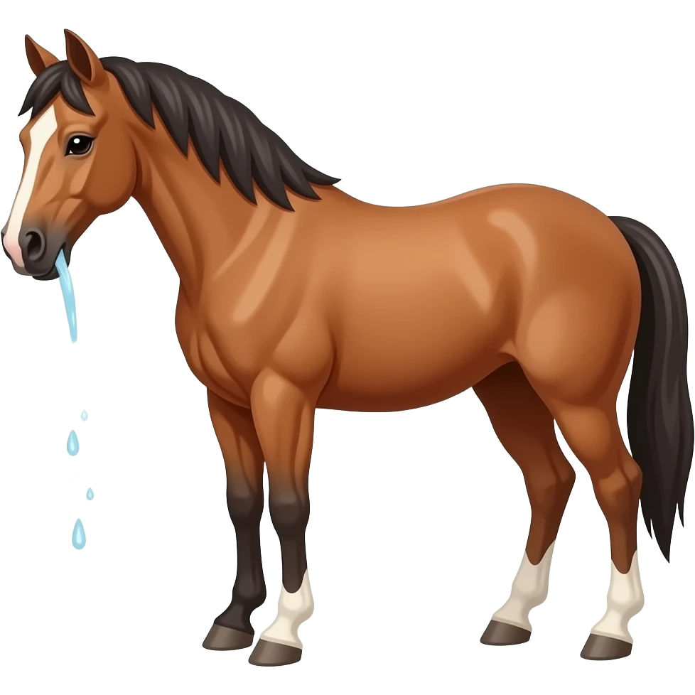 horse with drink emoji