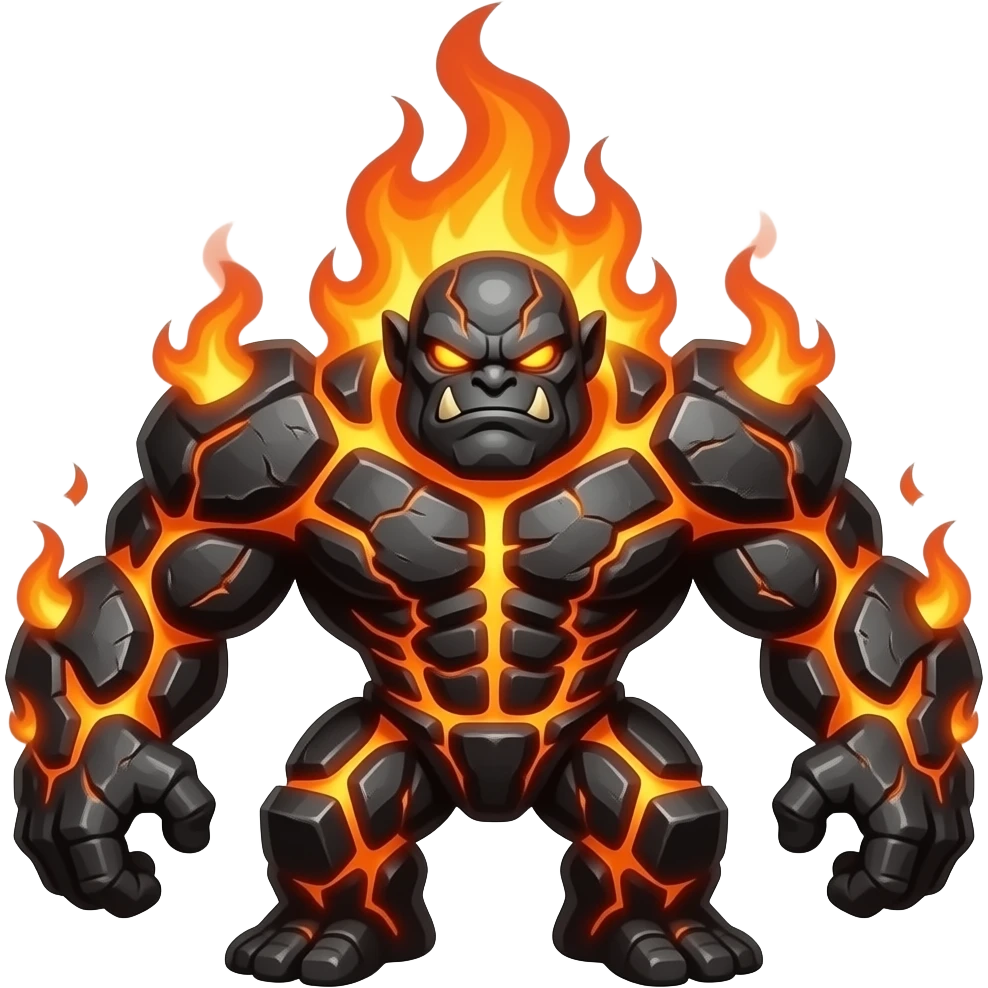 Fire rock golem emoji