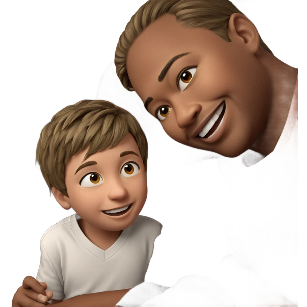 happy boys sharing a moment emoji