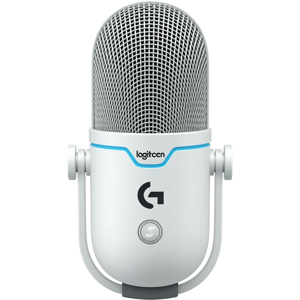 White Logitech Blue Yeti Microphone emoji