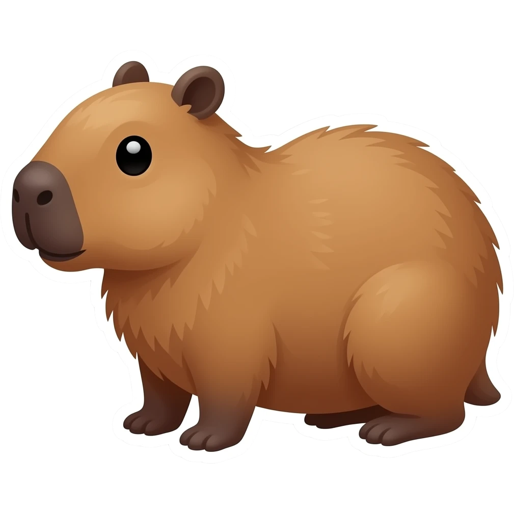 Capybara sticker emoji