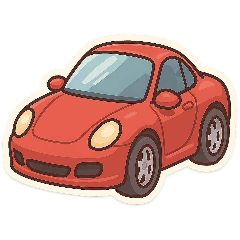 toy sports car emoji