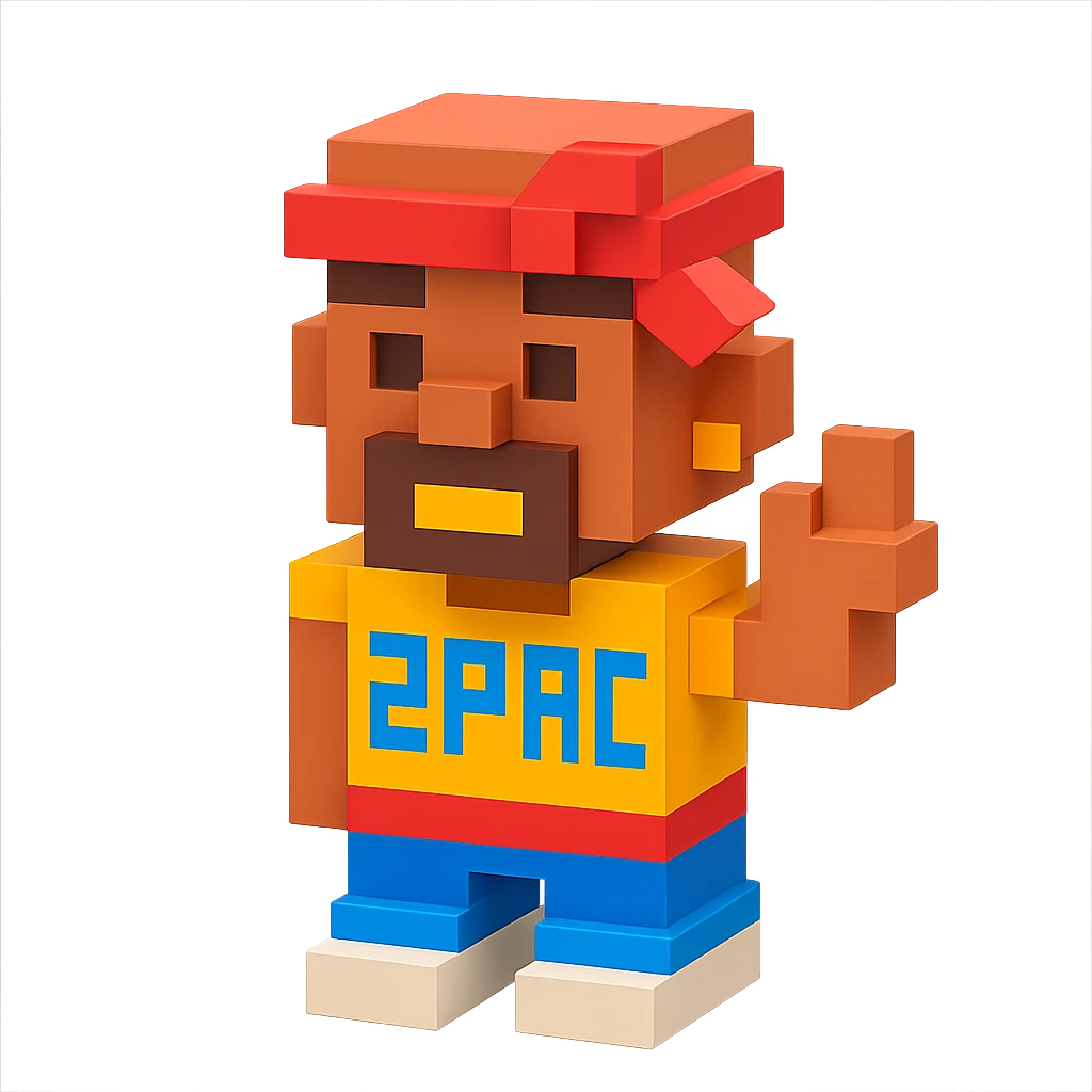 репер 2Pac, no background  emoji