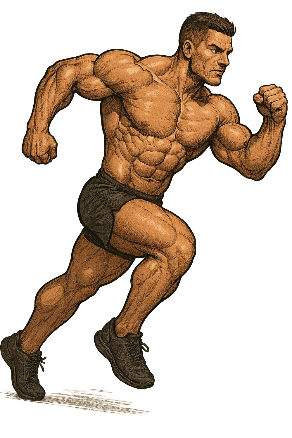 bodybuilder che corre emoji