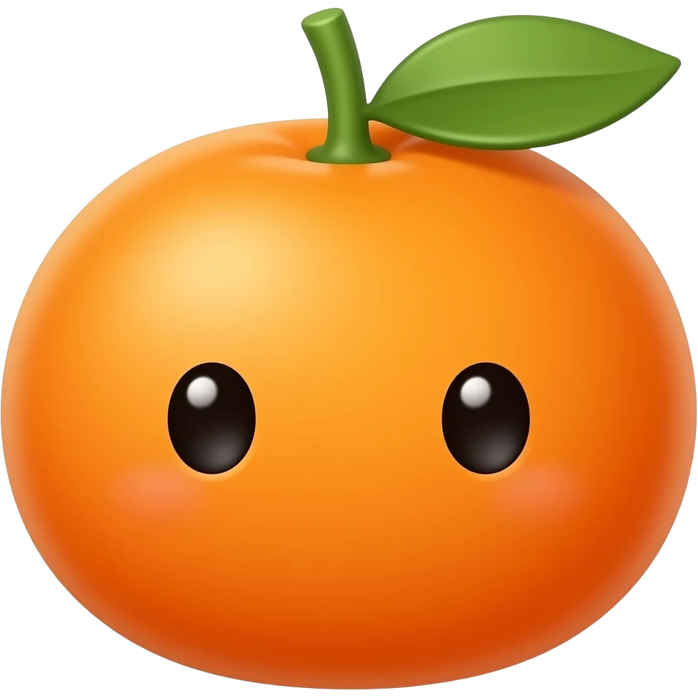 Kawaii naranja kinkan mini emoji