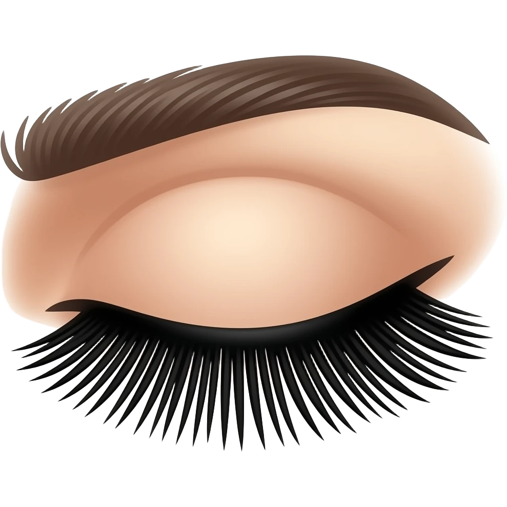 long eyelash extensions emoji