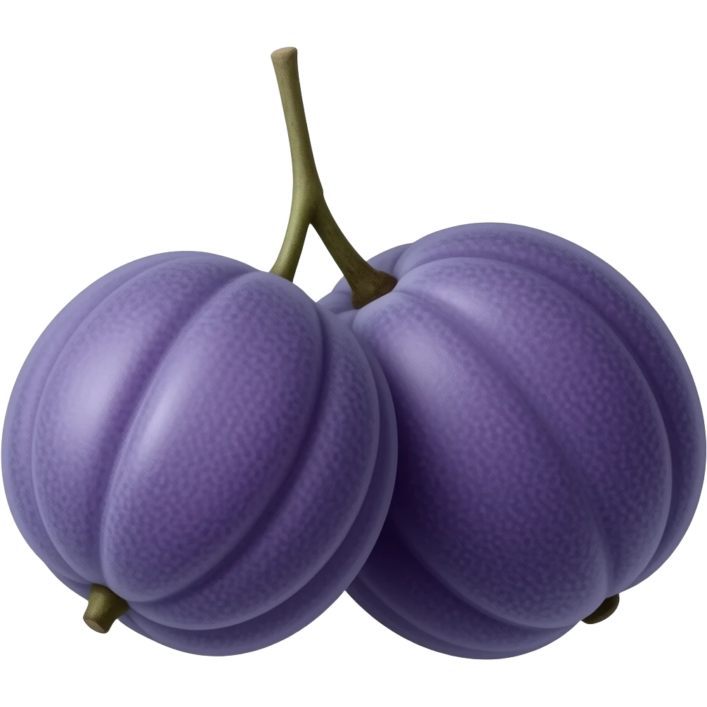 purple jamun fruit two or three in a branch emoji