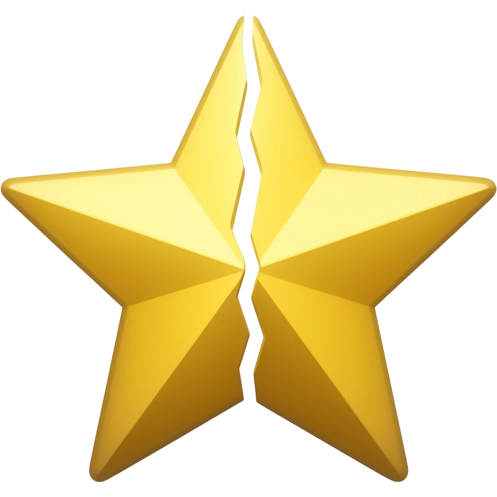 Good star like this ⭐️ but split in half vertically emoji