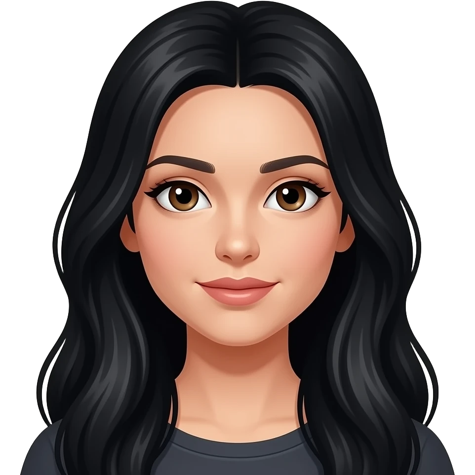 long black ahir
female
brown eyes emoji