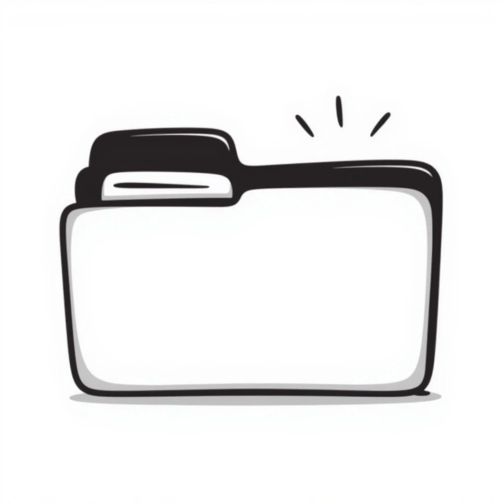 folder icon, hand-drawn doodle style emoji