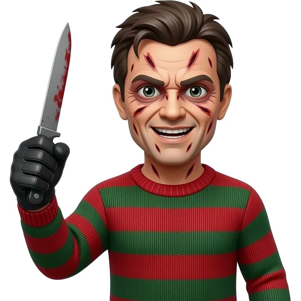 The nightmare on elm street Freddy Krueger emoji