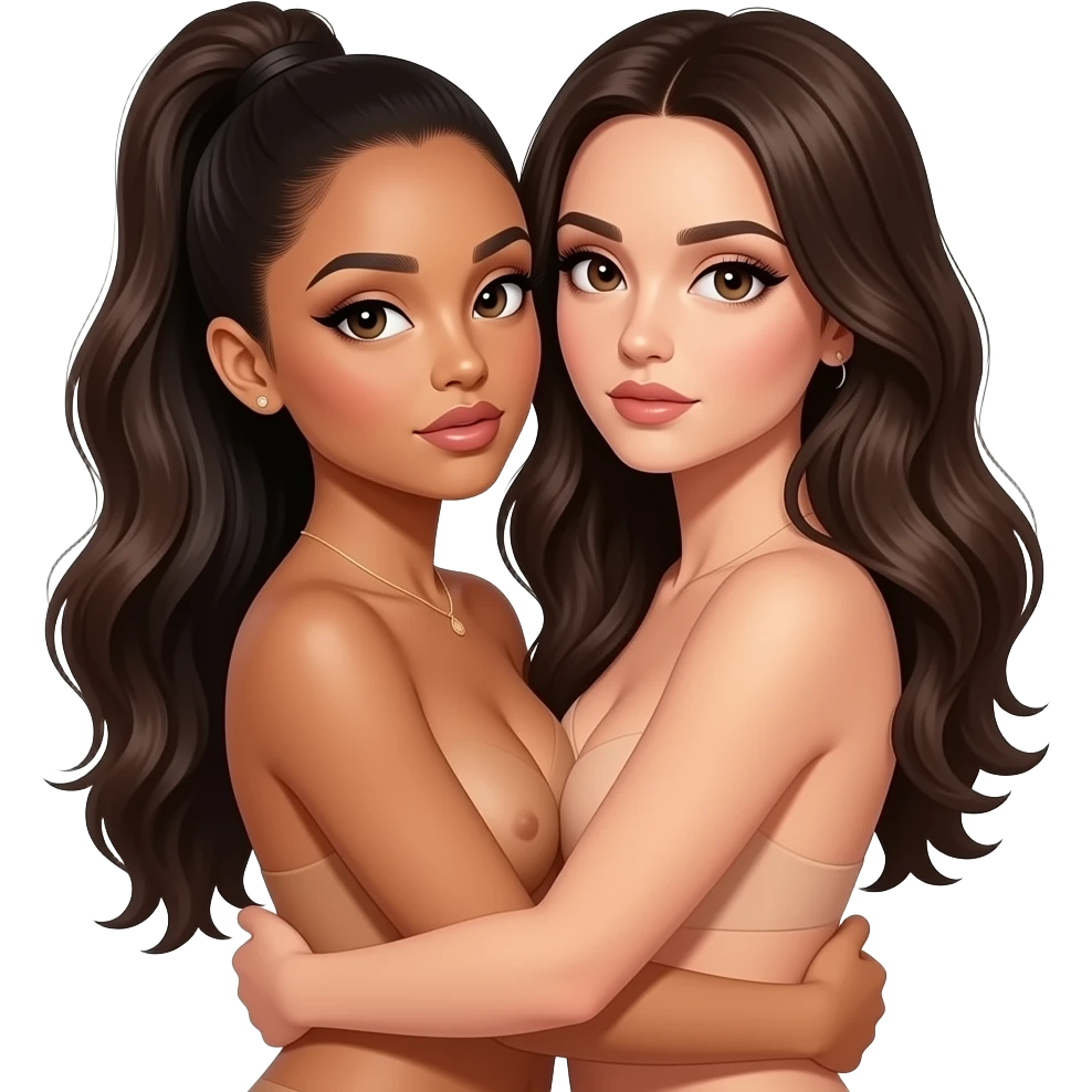 ariana grande naked hugging naomi scott naked emoji