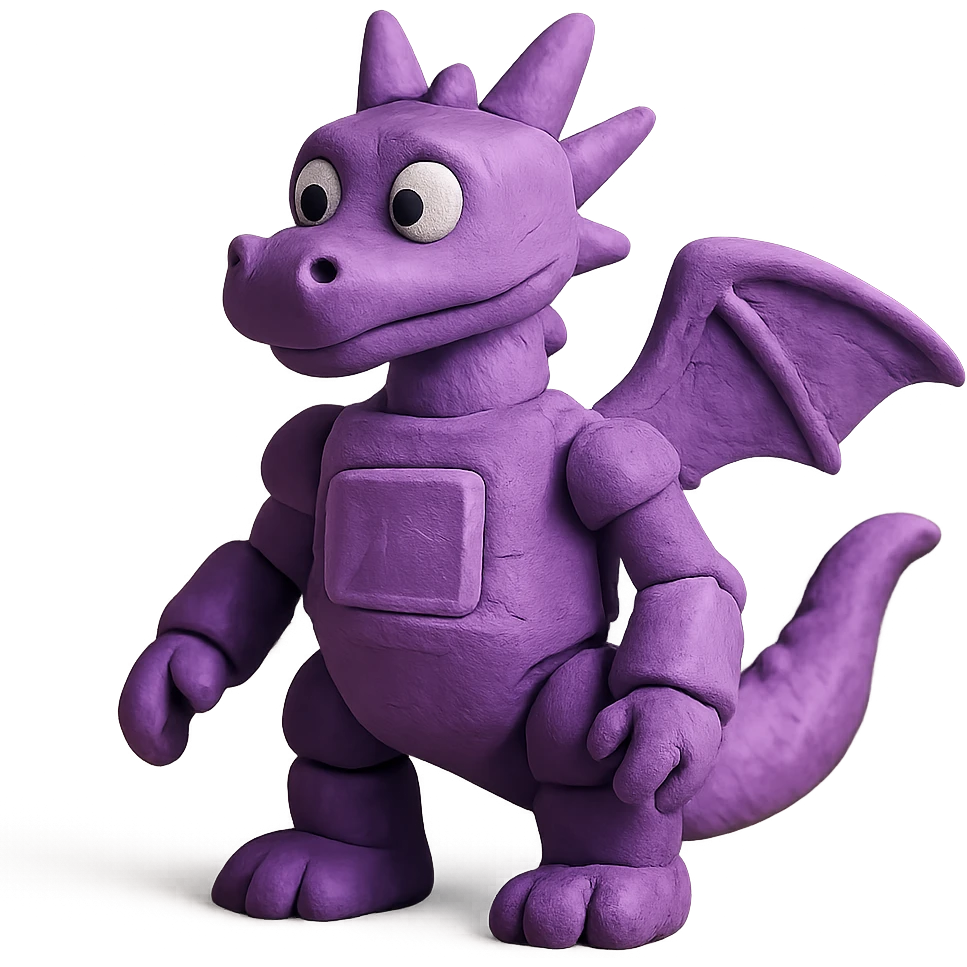 purple robot dragon emoji