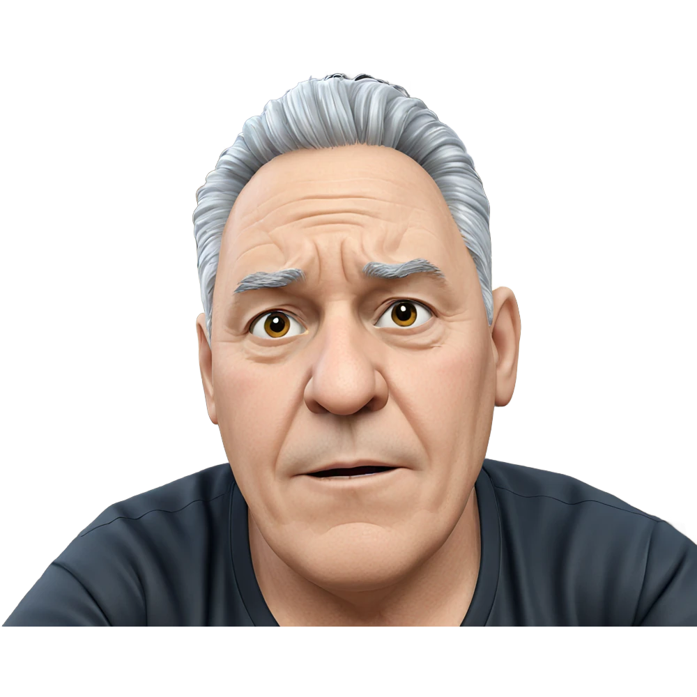 old man in black shirt emoji