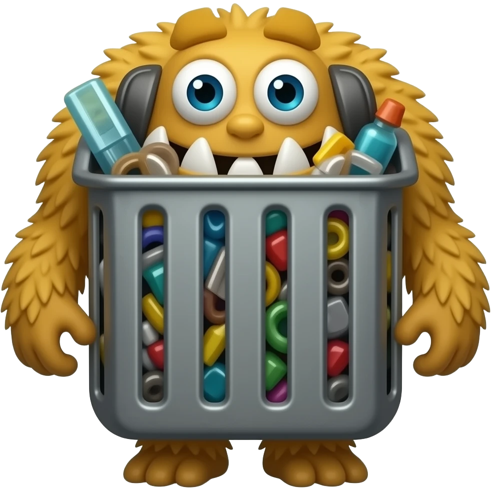 trash monster emoji