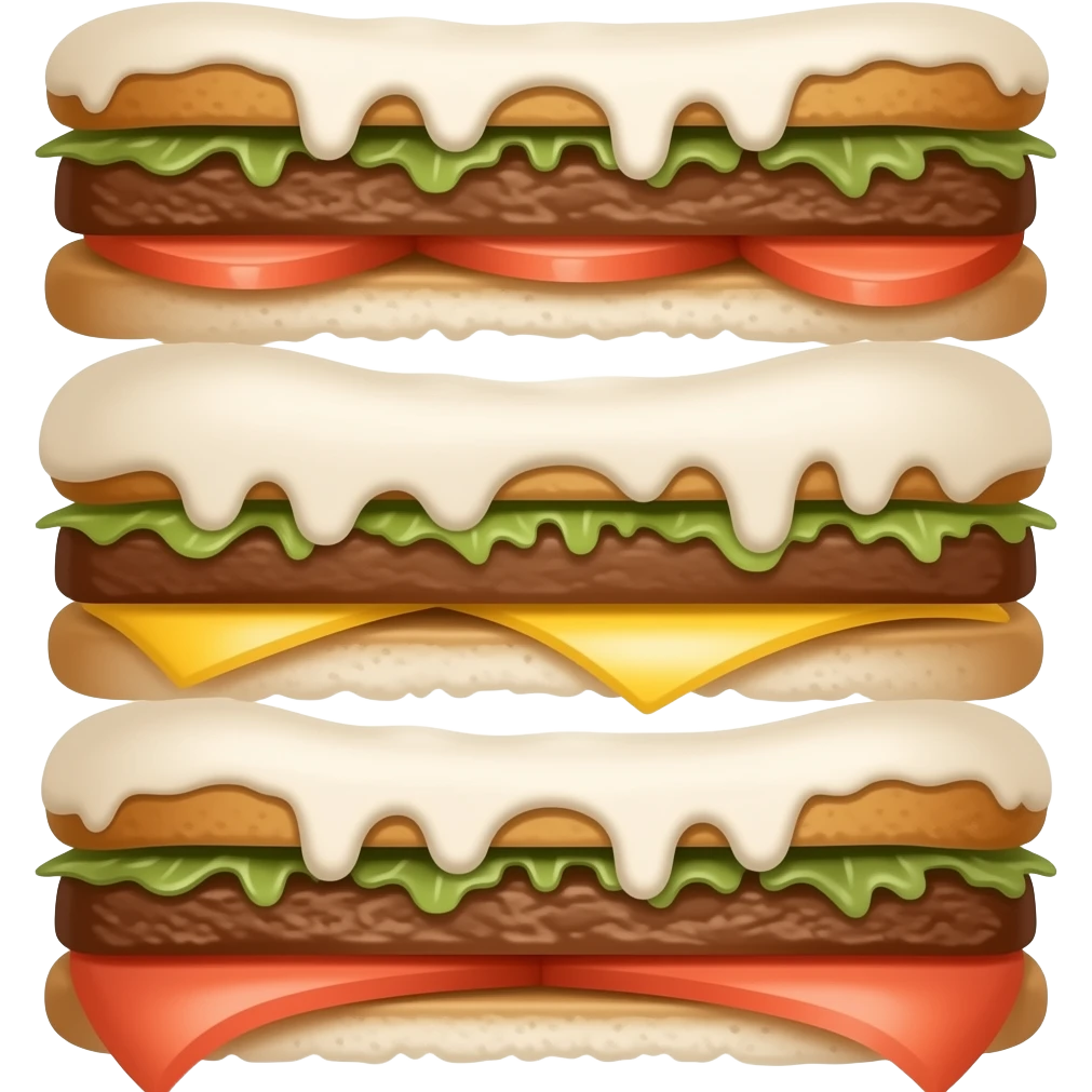 Trois Trets superposés emoji