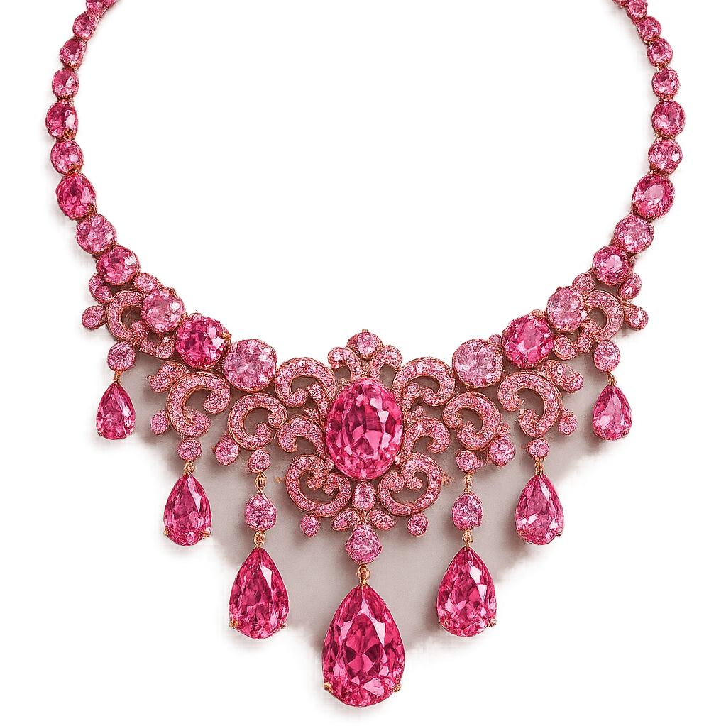 pink necklace, radiant and luxurious emoji