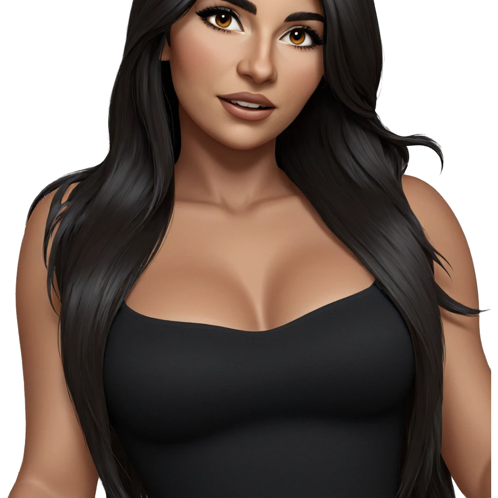 girl with long black hair emoji