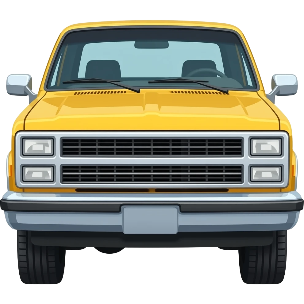 1985 chevy yellow and white suburban emoji